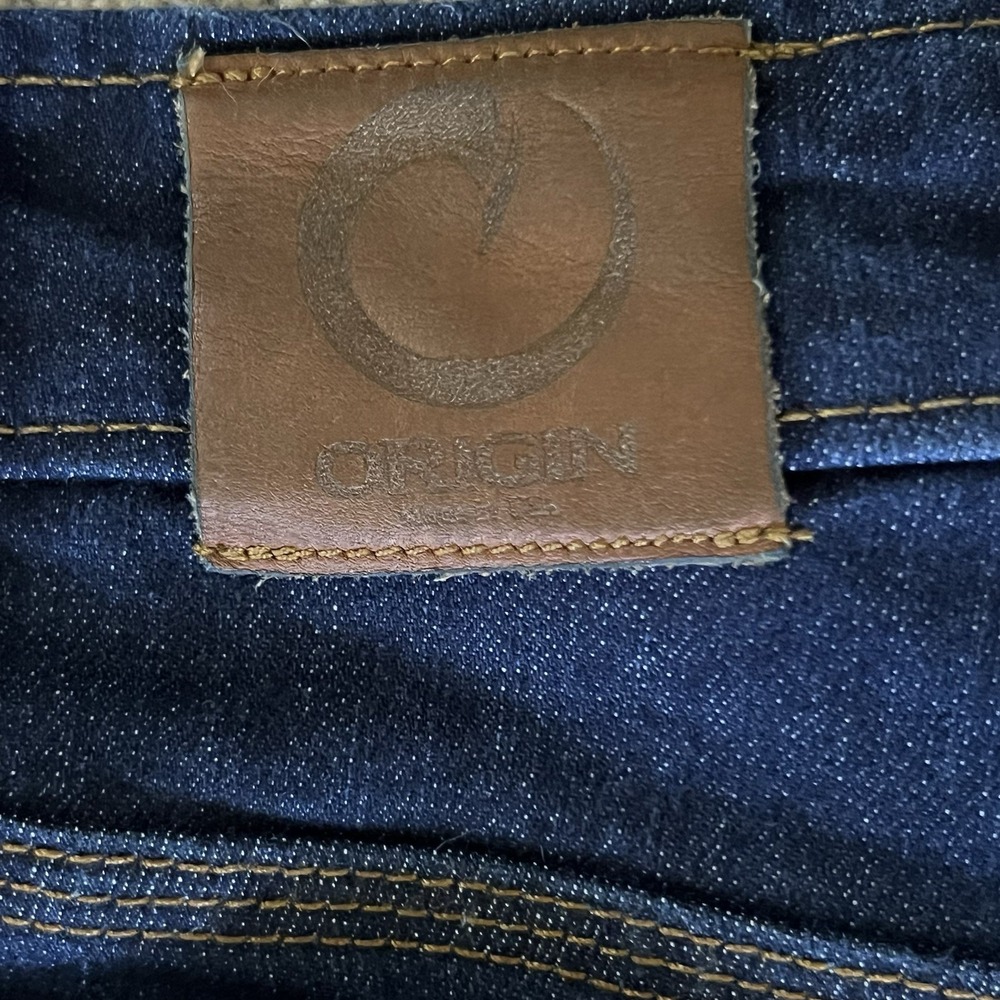 Origin Maine Factory Jeans Mens 36 Dark Wash Straight Workwear Stretch Denim USA - Picture 7 of 10